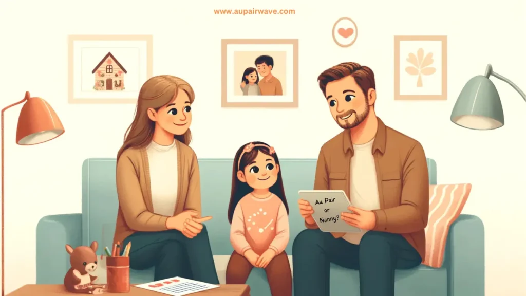 A Family deciding between Au Pair and Nanny